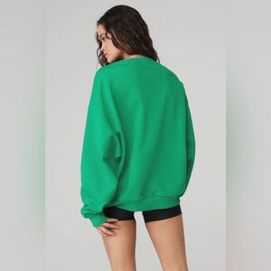 RARE! ALO Yoga Accolade Crewneck Pullover Sweatshirt XL Emerald Green